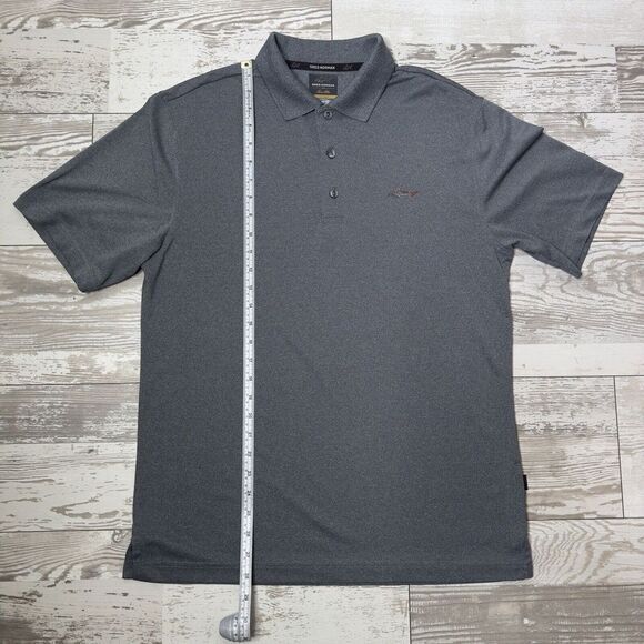 Greg Norman for‎ Tasso Elba Five Iron Polo Shirt Gray Size S Play Dry Mens Golf - Picture 5 of 8
